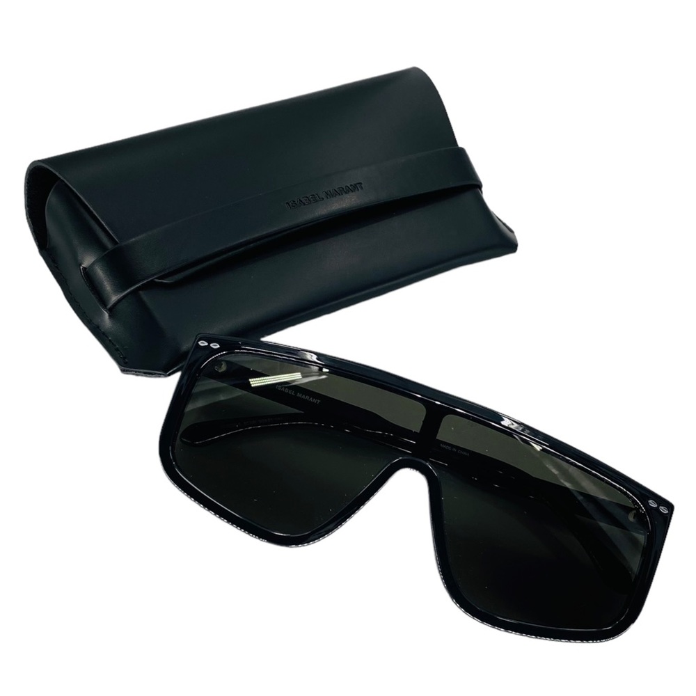 Isabel Marant NEW Elora Flat Top 52mm Iconic Edgy Sunglasses in Black - Picture 4 of 11